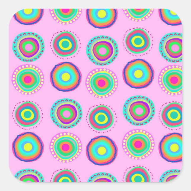 Simple Spots Square Sticker (Front)