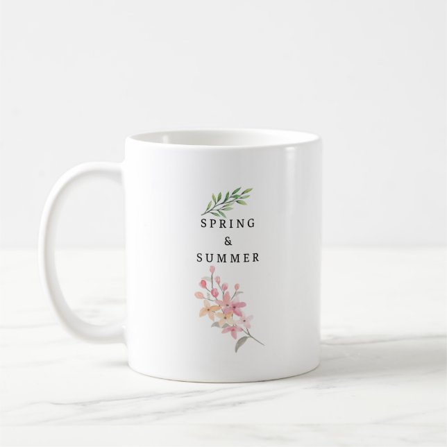 Simple Spring And Summer Word Coffee Cup (Left)