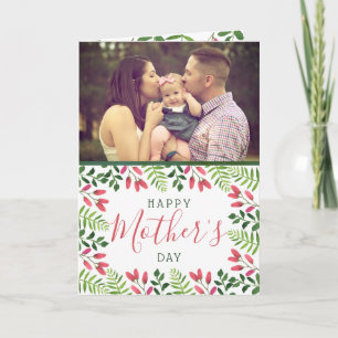 Simple Spring Blossom Photo Mother's Day Card