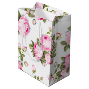 simple spring elegant floral medium gift bag