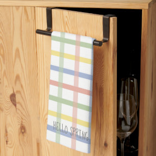 Simple Spring Home Decor with Stripes Tea Towel