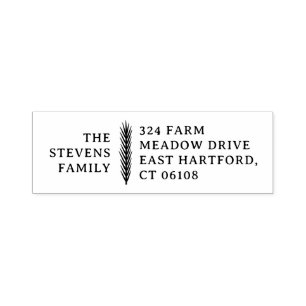 Simple Spruce Needles Holiday Return Address Self-inking Stamp