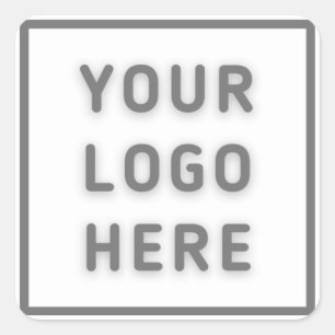 Simple Square Logo White Background Sticker