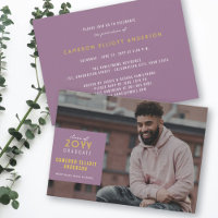 Simple Square Minimalist Photo Graduation Party