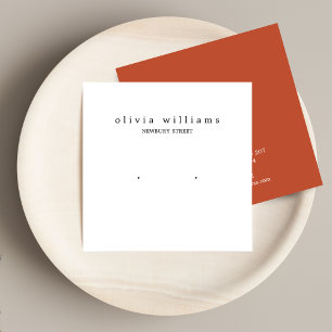 Simple Square Stud Earring Display Card