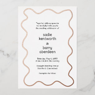 Simple Squiggle Frame Modern Wedding