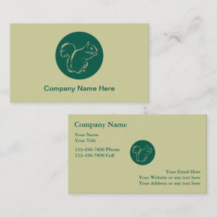 Simple Squirrel Business Cards
