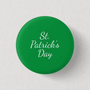 Simple St. Patrick's Day Green 3 Cm Round Badge
