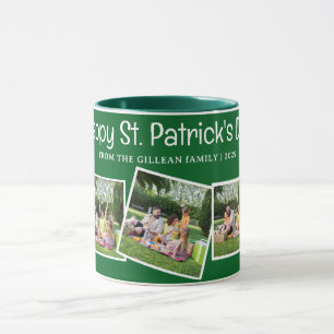 Simple St. patrick's day Shamrocks family photo Mug