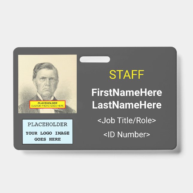 Simple Staff Member ID Badge (Front)