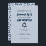 Simple Star of David Custom B'nai Bat Bar Mitzvah  Invitation<br><div class="desc">Perfect card to announce a bar mitzvah, bat mitzvah or other Jewish celebration! Hand made art for you! FULLY CUSTOMIZABLE! Click on “Personalise” above to edit the text. Click "edit using design tool" to adjust the fonts, colours and placements and to delete the back side design if you prefer. Also...</div>
