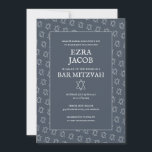 Simple Star of David Custom B'nai Bat Bar Mitzvah  Invitation<br><div class="desc">Perfect card to announce a bar mitzvah, bat mitzvah or other Jewish celebration! Hand made art for you! FULLY CUSTOMIZABLE! Click on “Personalise” above to edit the text. Click "edit using design tool" to adjust the fonts, colours and placements and to delete the back side design if you prefer. Also...</div>
