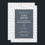 Simple Star of David Custom B'nai Bat Bar Mitzvah  Invitation<br><div class="desc">Perfect card to announce a bar mitzvah, bat mitzvah or other Jewish celebration! Hand made art for you! FULLY CUSTOMIZABLE! Click on “Personalise” above to edit the text. Click "edit using design tool" to adjust the fonts, colours and placements and to delete the back side design if you prefer. Also...</div>