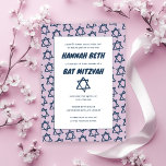 Simple Star of David Custom B'nai Bat Bar Mitzvah  Invitation<br><div class="desc">Perfect card to announce a bar mitzvah, bat mitzvah or other Jewish celebration! Hand made art for you! FULLY CUSTOMIZABLE! Click on “Personalise” above to edit the text. Click "edit using design tool" to adjust the fonts, colours and placements and to delete the back side design if you prefer. Also...</div>