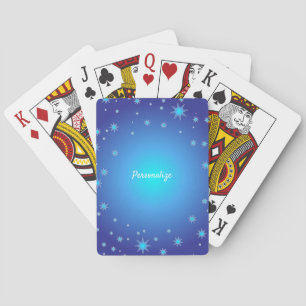 Simple Star Pattern with Blue Sky Personalised Playing Cards