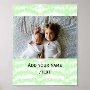 simple star sparkle glitter add photo custom text  poster