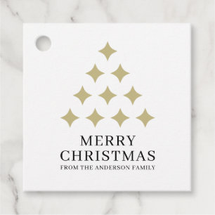 Simple star tree Merry Christmas Favour Tags