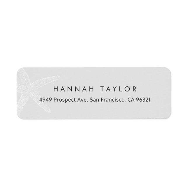 Simple Starfish Return Address (Front)