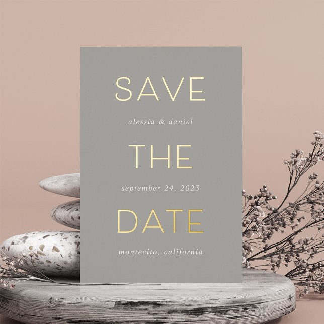 Simple Statement | Foil Save the Date Card (Creator Uploaded)