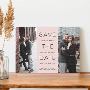 Simple Statement Two Photo Save the Date