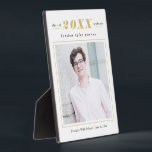 Simple Stats EDITABLE COLOR Graduation Plaque<br><div class="desc">Great keepsake to remember this special milestone in life. Background colour can be customised online! Matching items can be found on our website: www.berryberrysweet.com or upon request.</div>