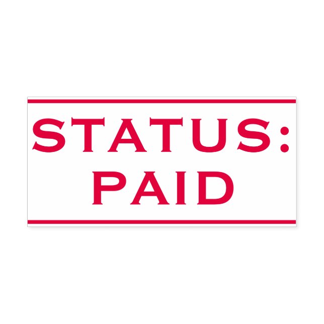Simple "STATUS: PAID" Rubber Stamp (Design)