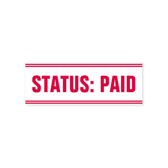 Simple "STATUS: PAID" Rubber Stamp (Design)