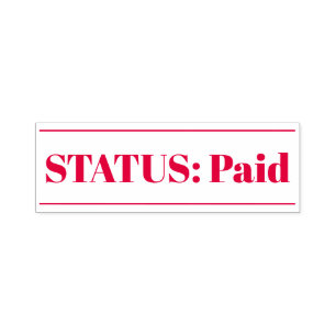 Simple "STATUS: Paid" Rubber Stamp