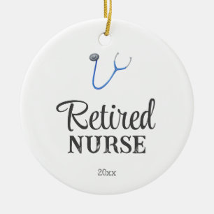 Simple Stethoscope Retired Nurse Ceramic Tree Decoration