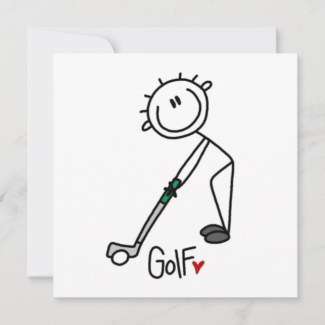 Simple Stick Figure Golfer (Front)