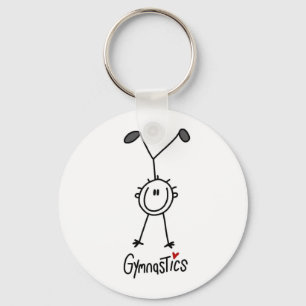 Simple Stick Figure Gymnast Key Ring