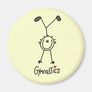 Simple Stick Figure Gymnast Magnet