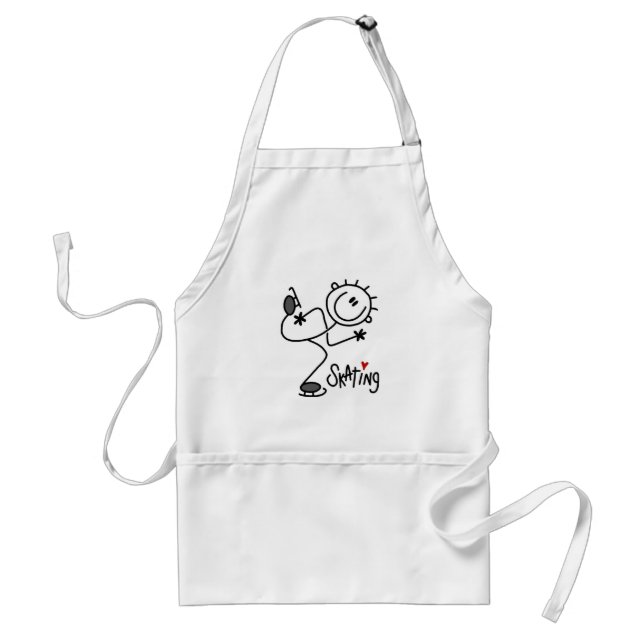 Simple Stick Figure Ice Skating T-shirts and Gifts Standard Apron (Front)