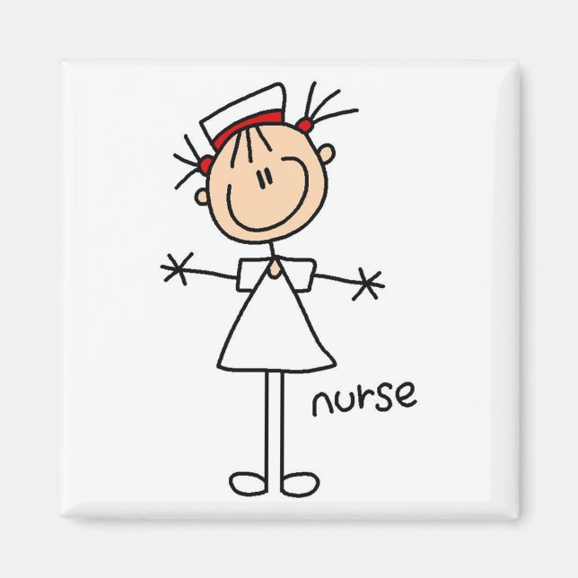 Simple Stick Figure Nurse T-shirts and Gifts Magnet (Front)