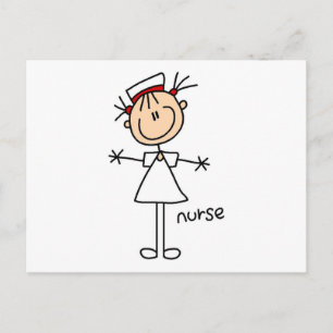 Simple Stick Figure Nurse T-shirts and Gifts Postcard