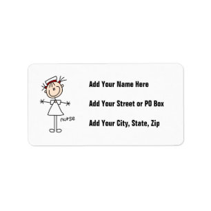 Simple Stick Figure Nurse Tshirts and Gifts Label