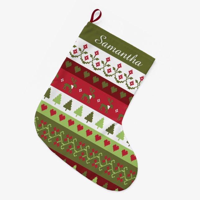 Simple Stitch Stocking (Front (Hanging))