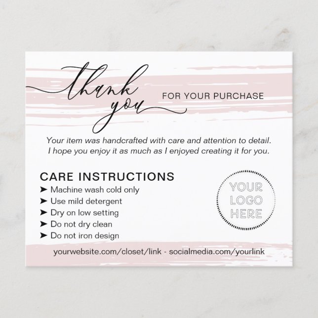 Simple Store Small Business Tips Instructions Care Flyer (Front)