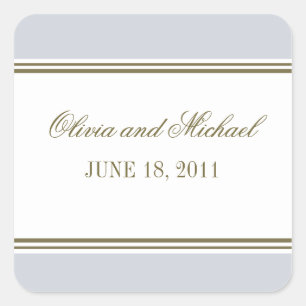 Simple Stripe French Blue Sticker