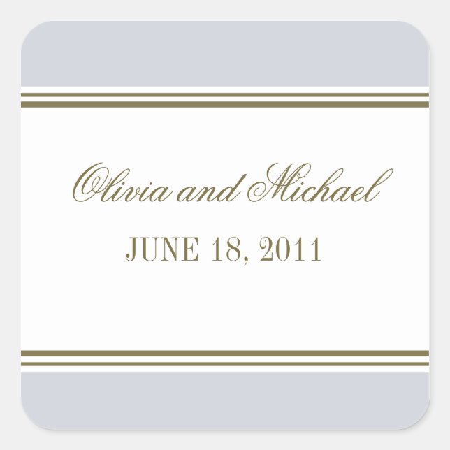 Simple Stripe French Blue Sticker (Front)