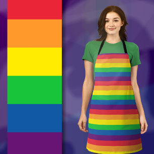 Simple Stripe Rainbow - Pride Flag Colours Apron