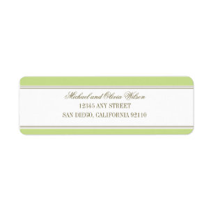 Simple Stripe Spring Green Address Label