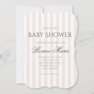 Simple Striped Baby Shower Invite