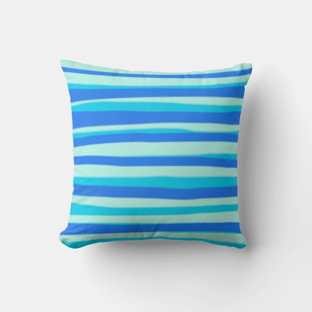 Simple striped coloured painting Abstract Art Cushion (Front)