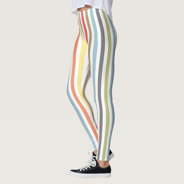 simple, striped, pattern, stripes, minimalist leggings (Left)