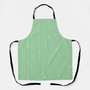 Simple stripes and dots modern mint green apron