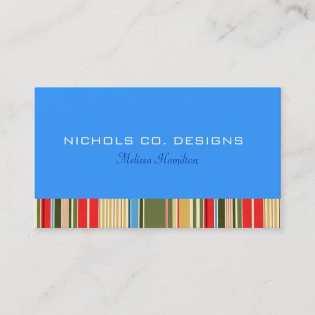 Simple Stripes Business Cards (Front)