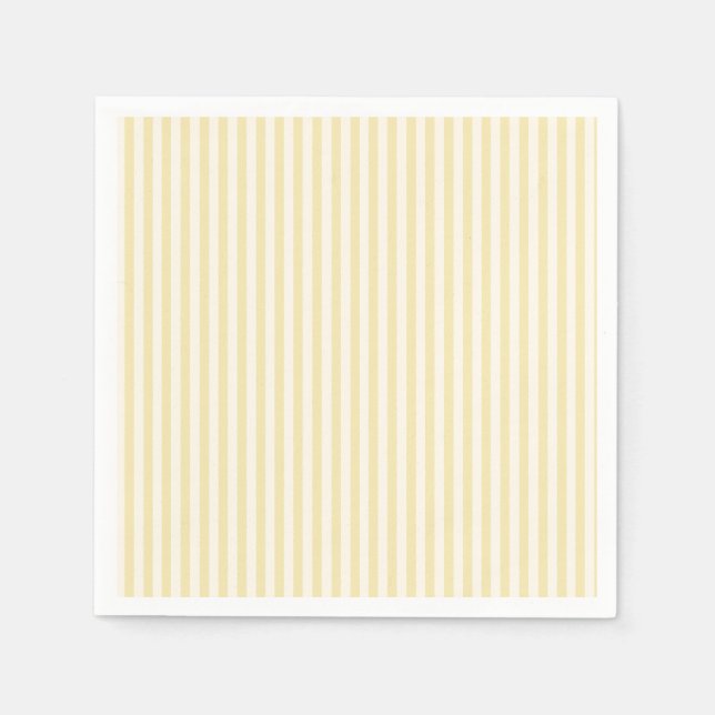 Simple Stripes - Buttercream Napkin (Front)