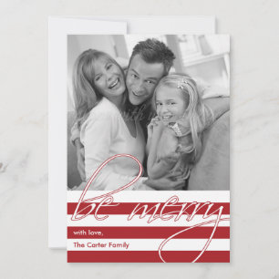 Simple Stripes Christmas/Holiday Photo Cards