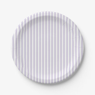 Simple Stripes - Dusty Lavender Paper Plate